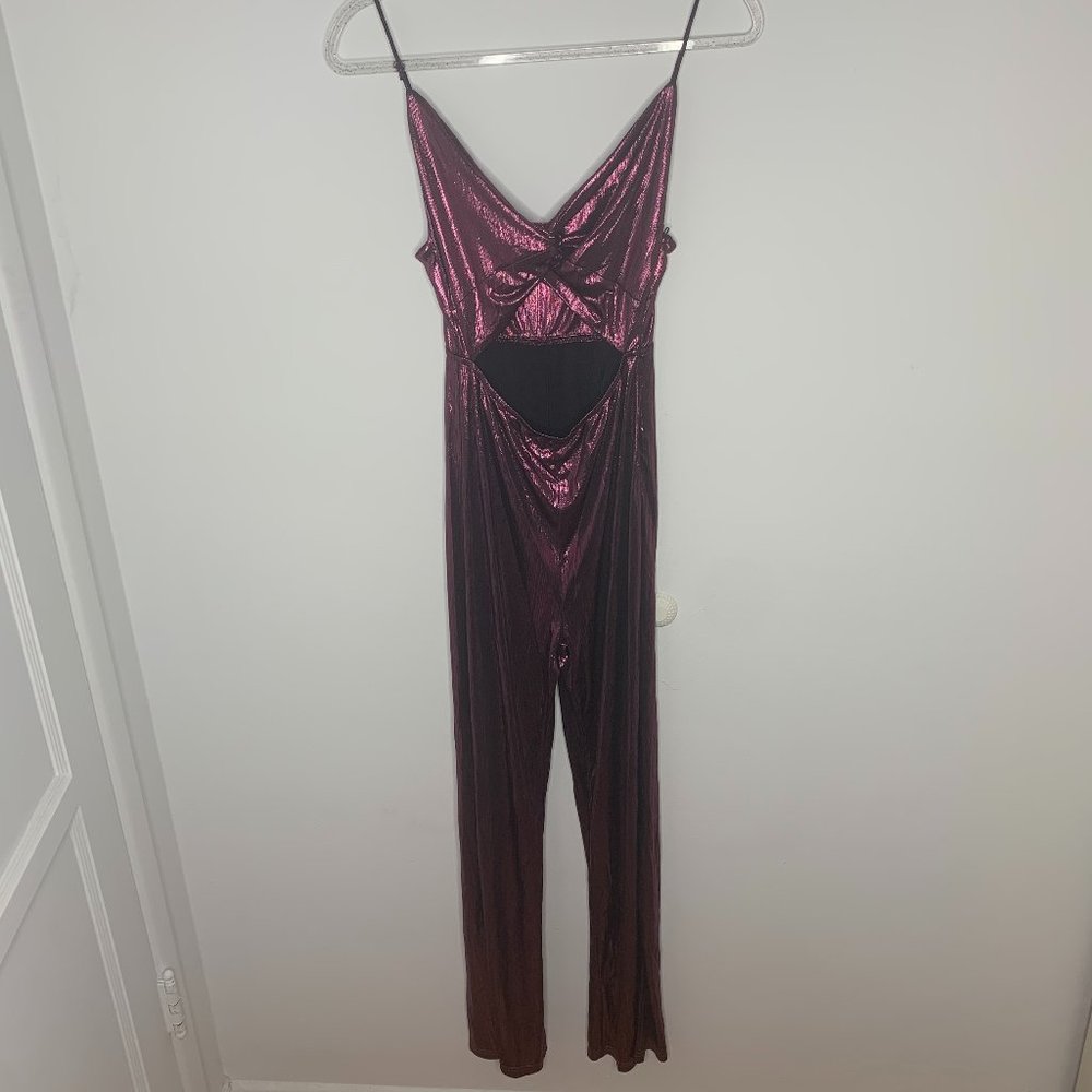 NEW Superdown Emerson metallic foil jumpsuit Small 🌟